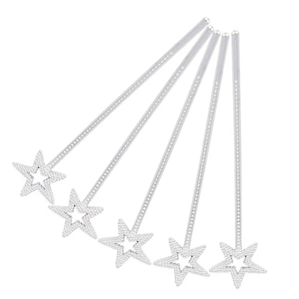 

12pcs Star Wand Fairy Girl Costume Props Christmas Role Play Accessories ( Silver/ 22mm )