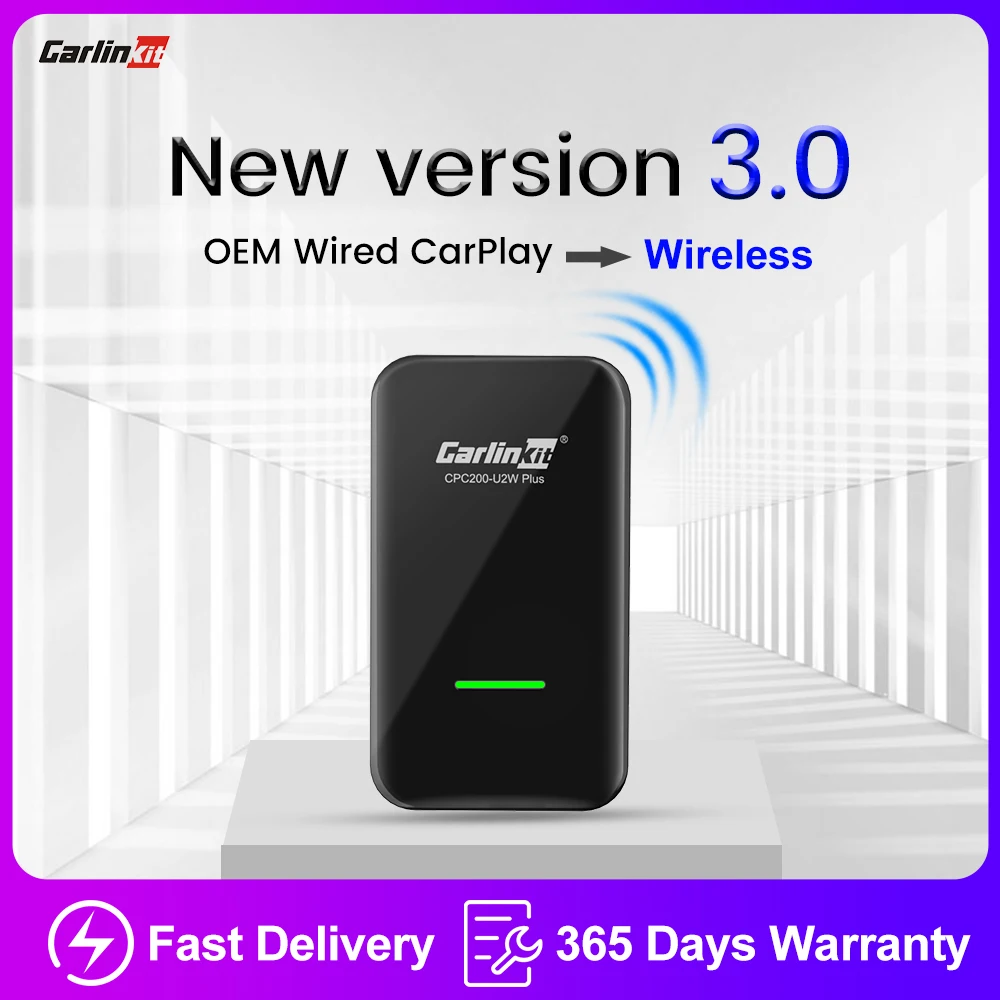 Carlinkit Apple Carplay Wireless Dongle 3.0 Car Play Adapter for Audi Mazda Porsche Volkswagen Volvo Citroen Nissan Mercedes Box