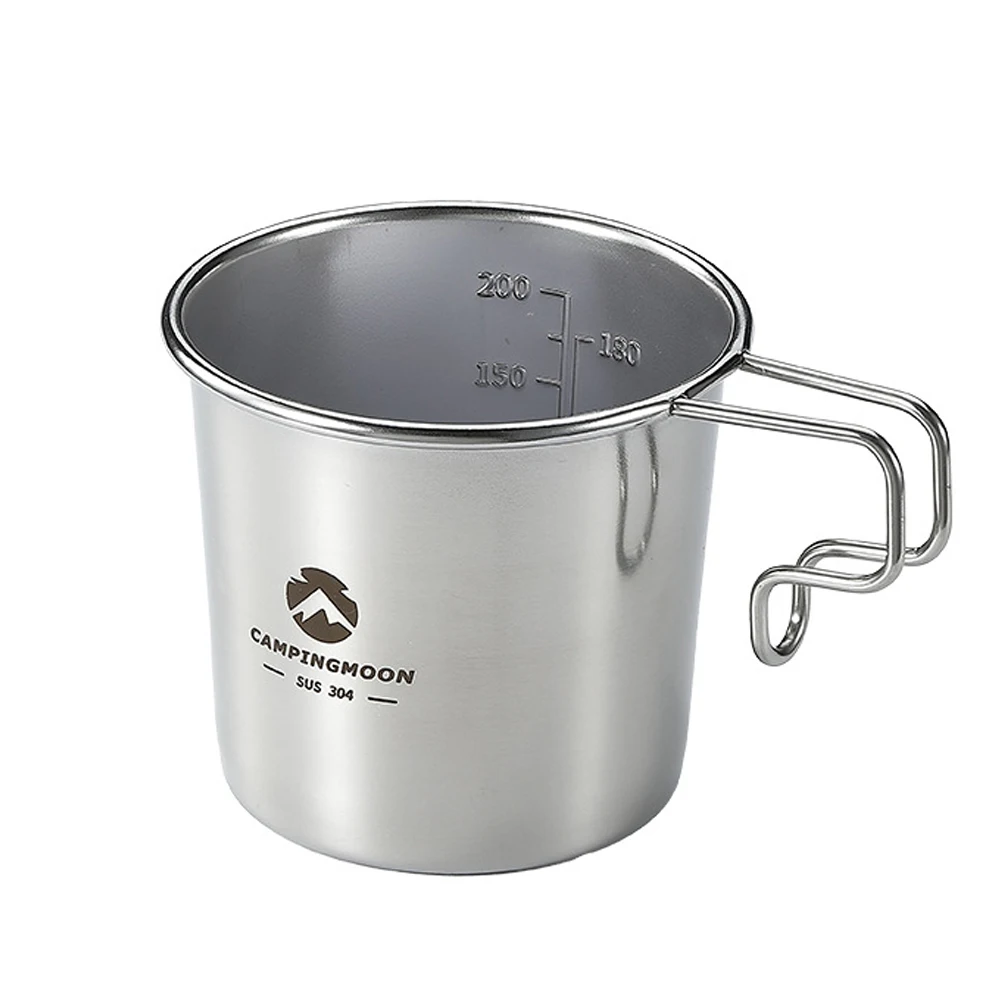 

S190 Outdoor Stainless Steel 210ml Sierra Cup Picnic Tableware Portable Barbecue Hiking Camping Cup Picnic Cookware New 2022