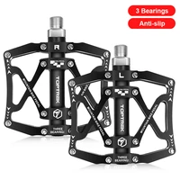 toptrek 3 bearings pedals for bicycle ultralight anti slip cnc bmx mtb road bike pedal cycling plate clip cleats bike pedals