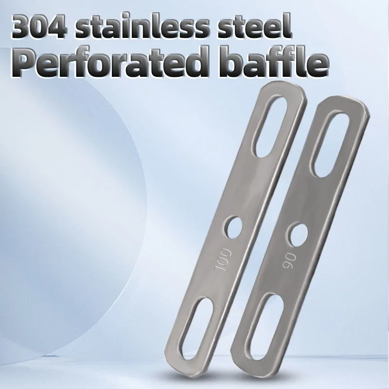 

Утолщенная плоская прокладка из нержавеющей стали 304 с отверстиями, блокирующая пластина, аксессуары для болтов, металлическая прямая пластина с двойным отверстием