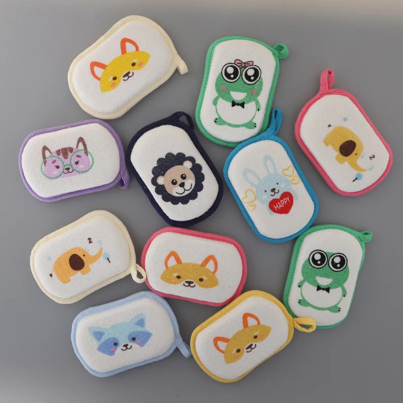 Fabric Baby Accessories Bath Brushes Soft Newborn Soft Cartoon Bear Children Infant Spong Enfant