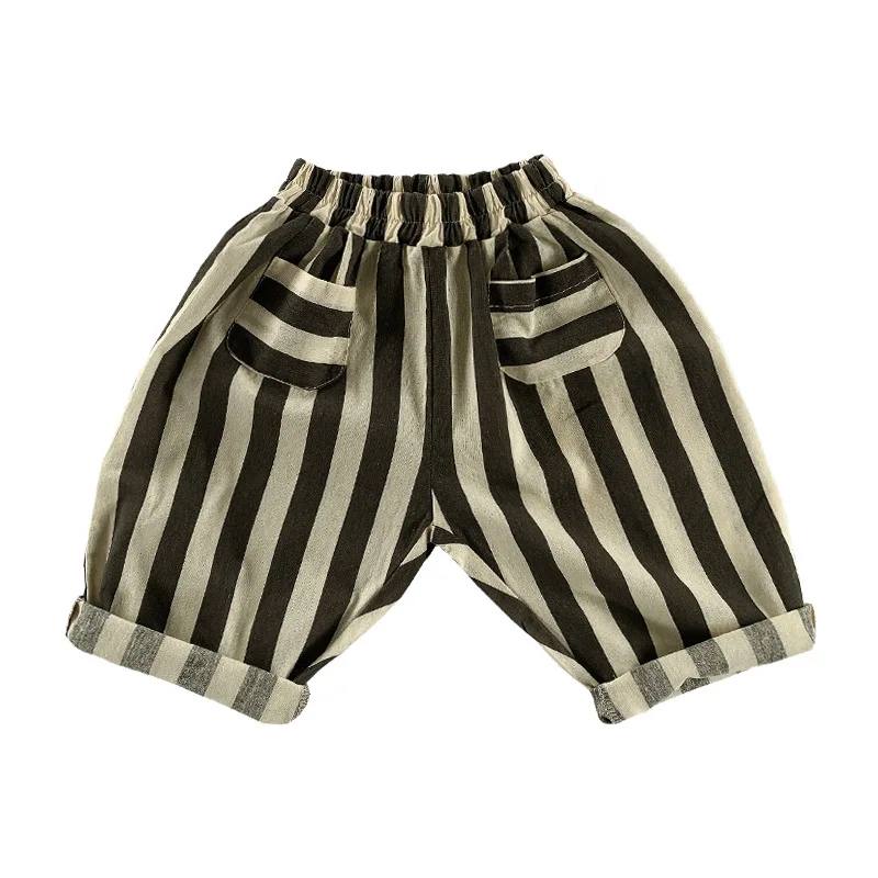 Summer simple children's new casual striped pants