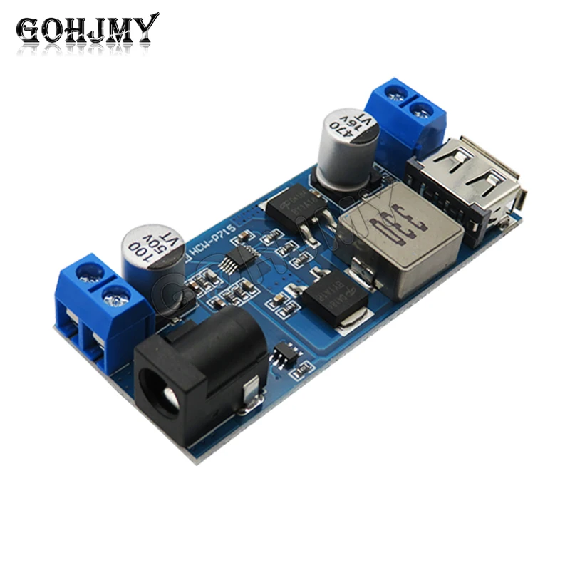 Понижающий модуль питания GOHJMY 24В/12В в 5В 5А LM2596S