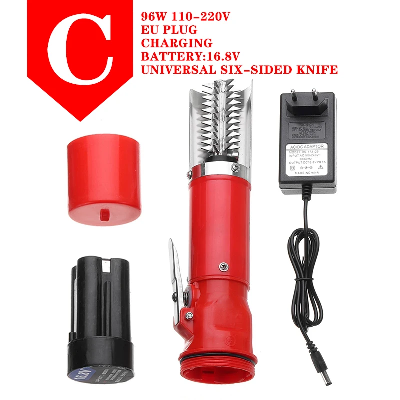 

Portable Cordless Electric Fish Scaler 100V-240V Fish Scale Scraper Easy Fish Stripper Scale Remover Cleaning Tool Waterproof