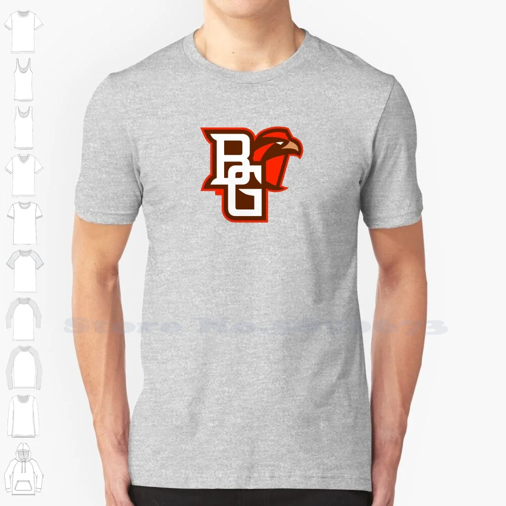 

Bowling Green Falcons Logo Casual T Shirt Top Quality Graphic 100% Cotton Tees