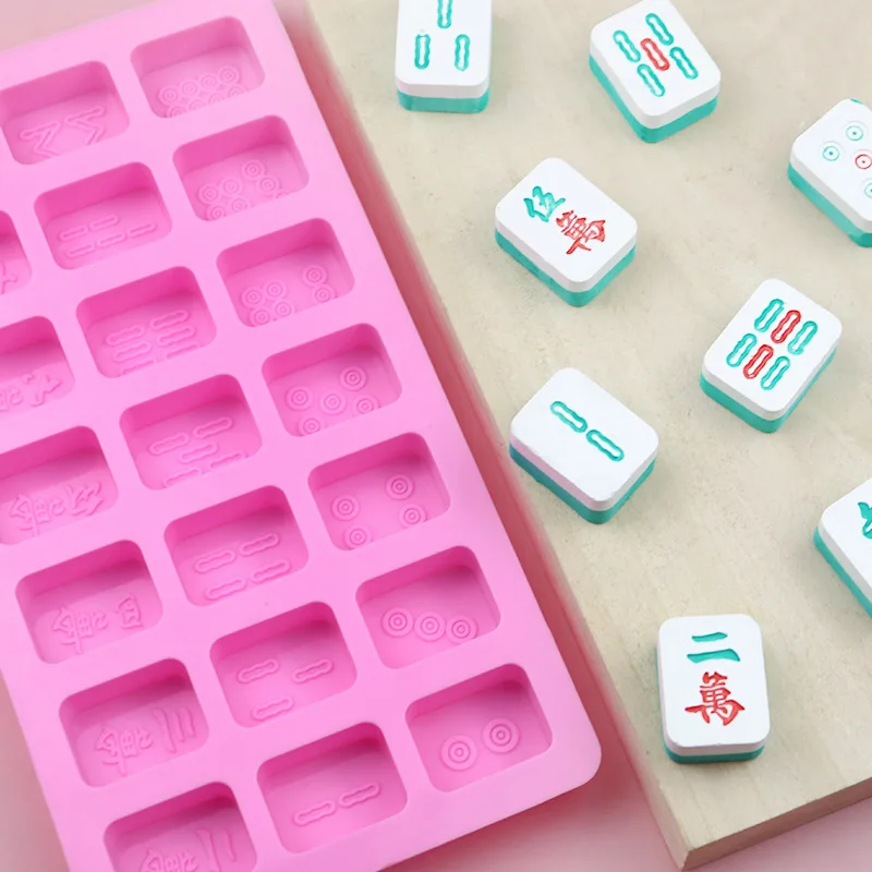 

Mahjong Soap Mold Shaped Silicone Candle Molds Cake Decoration tool Baking Aromatherapy Handmade Making Chocolate Plaster Mould