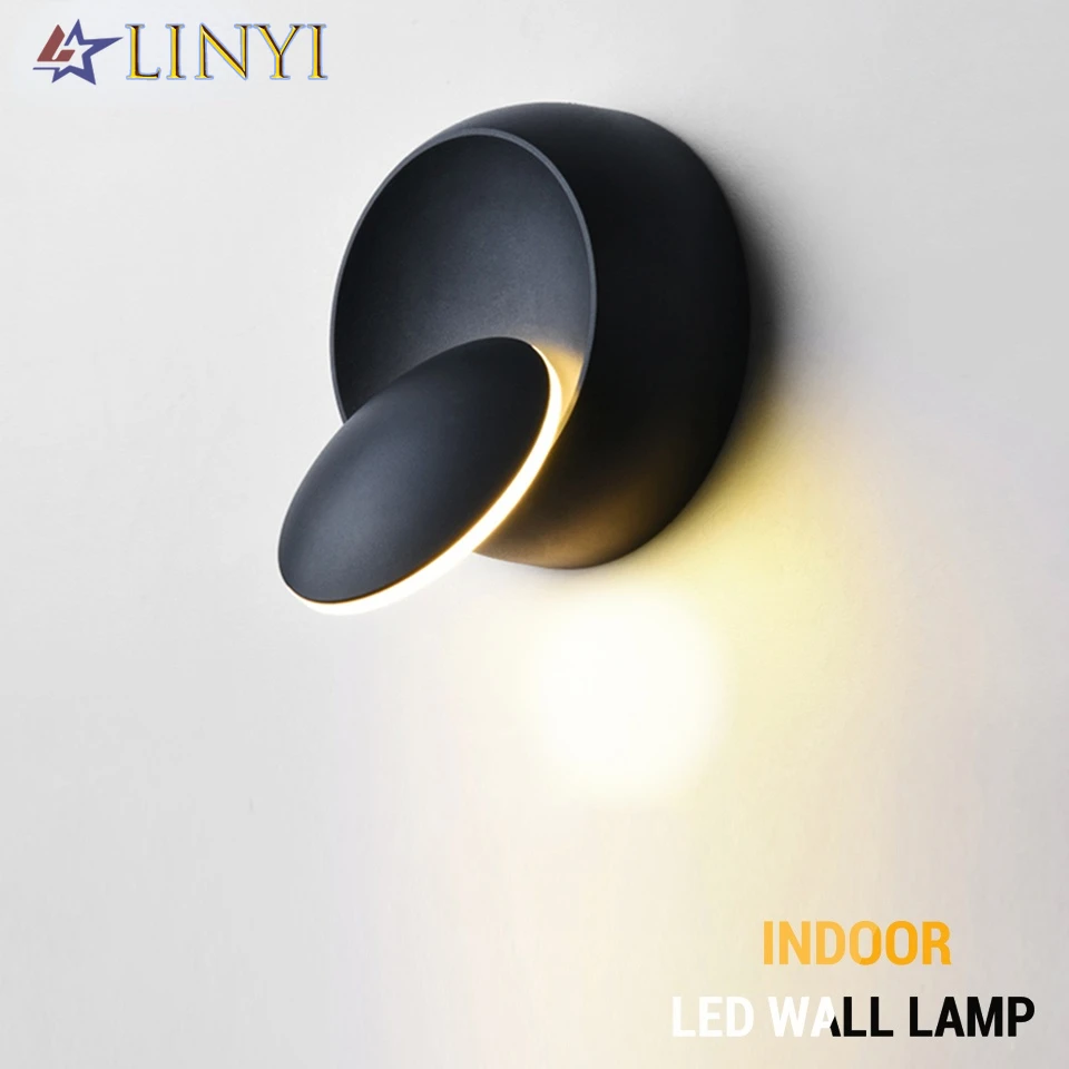 

Nordic Led Indoor Wall Lamps Stair Wall Light Fixture Wall Sconce for Home Wall Deco Led Wall Moon Lamp White Black Wall Lights