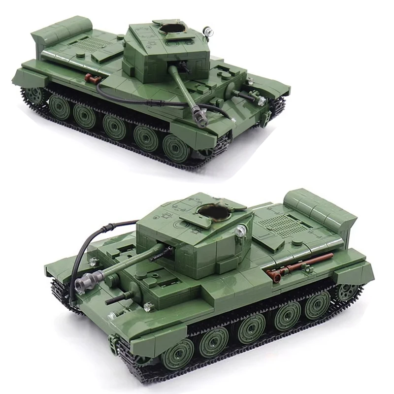 World War II Military UK MK. VII Cruiser Tank MOC Building Block Assembly Children's Toy Birthday Gift