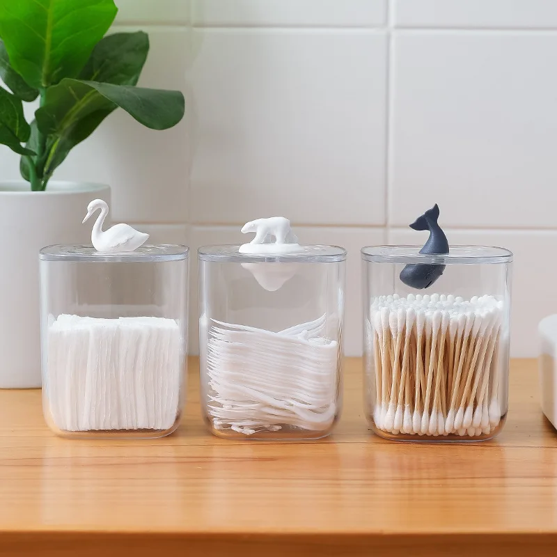 

Creative Animal Storage Box Desktop Dust-proof Storage Box Cotton Swab Cosmetic Cotton Cotton Swab Boxes