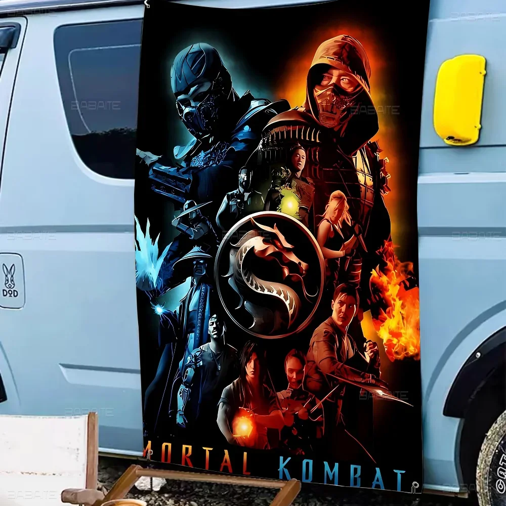 Фото Mortal Kombat белая бумага DIY флаг для семейной группы фото гостиная домашний декор в общежитии настенный художественный декор баннер №2