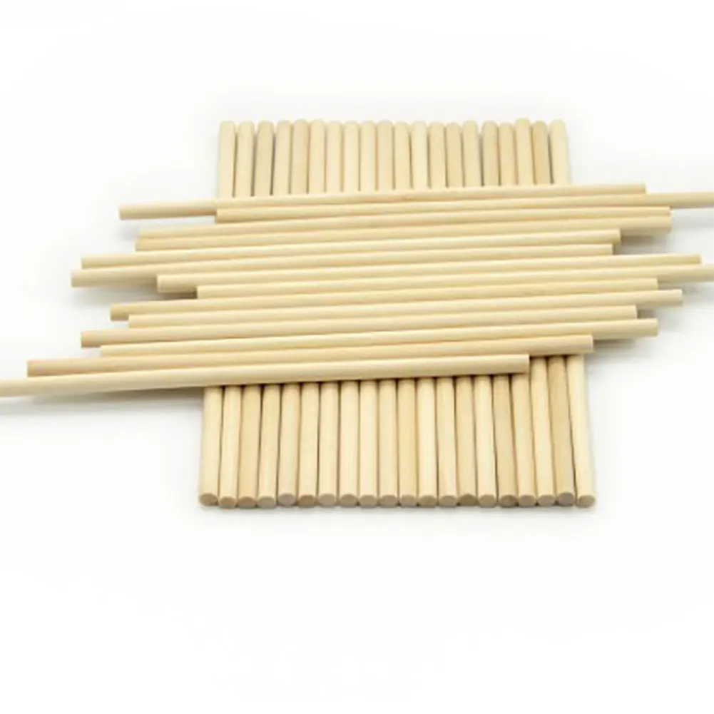 

250pcs For Crafts Portable Wooden Stick Handmade Woodworking Easy Use Decoration Dowel Rod Cake Sturdy Free Cutting DIY Gift