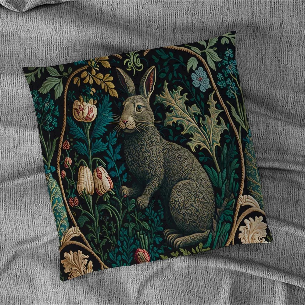 

Декоративные наволочки в стиле ретро с кроликом для диванных подушек, наволочка для гостиной, двойной размер, постельное белье, чехол для подушки