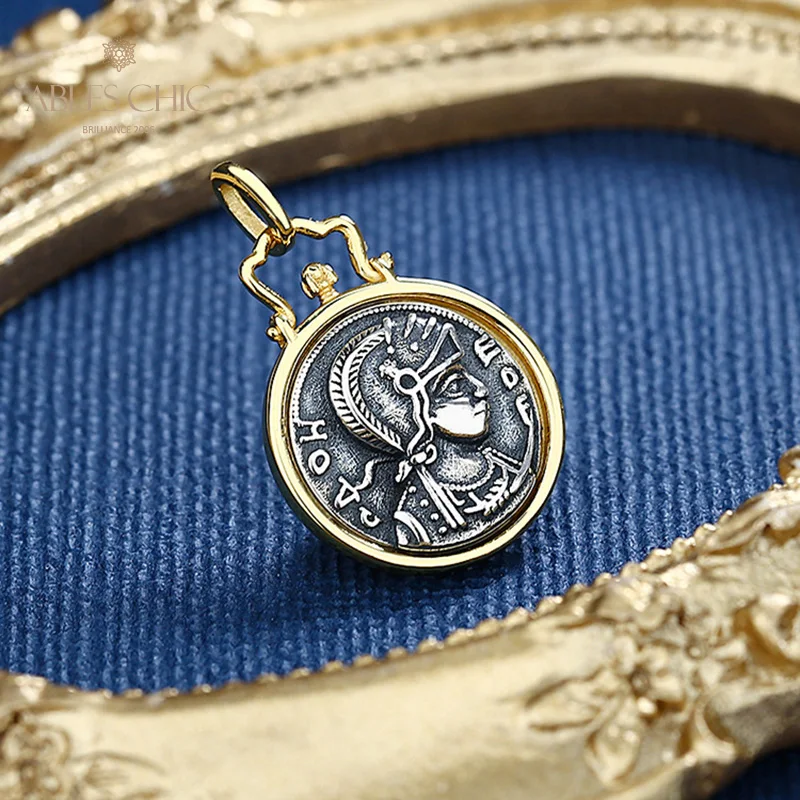 Подвеска в виде римской монеты серебро 925 пробы 18 К