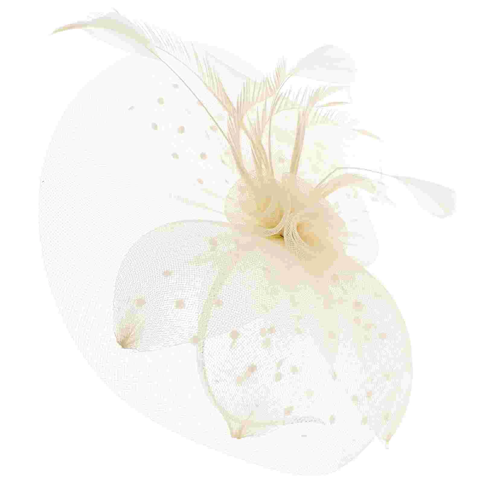 

Barrette Hat Women's Fascinators Veil Tea Party Hair Accessory Woman Headband Clip