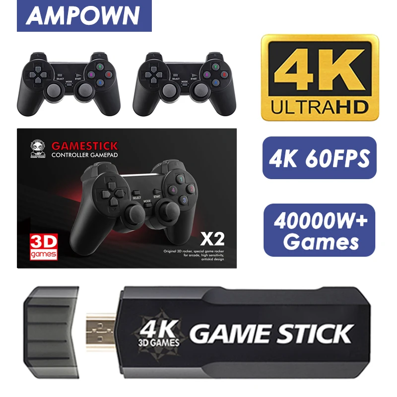 

Игровая консоль Ampown GD10 в стиле ретро, HDMI-выход, низкая задержка, двойная ручка, портативная домашняя игровая консоль для PS1 PSP, 4K, 60fps