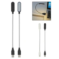 travel portable usb reading lamp mini led book light night lights powered by laptop notebook computer christmas gift led light