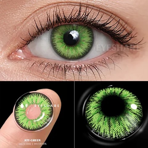 Цветные контактные линзы AMARA для глаз, 2 шт., линзы, зеленые контактные линзы, косметические цветные линзы для глаз, красивые линзы для глаз