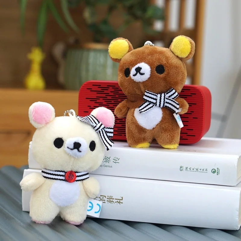 Фото Kawaii Rilakkuma аниме мультфильм плюшевые игрушки брелок аксессуары мягкий рюкзак кулон для девочек и мальчиков детские подарки на день рождения №2