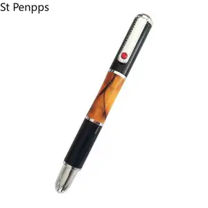 Шанхай Fuliwen 831 перьевая ручка Янтарная акриловая смола металлическая чернильная ручка Средний Перо 0,7 мм канцелярские принадлежности офисные аксессуары