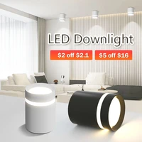 led downlight spotlight surface mounted ceiling 220v 5w 10w store indoor lighting home decoration for kitchen bathroom down lamp