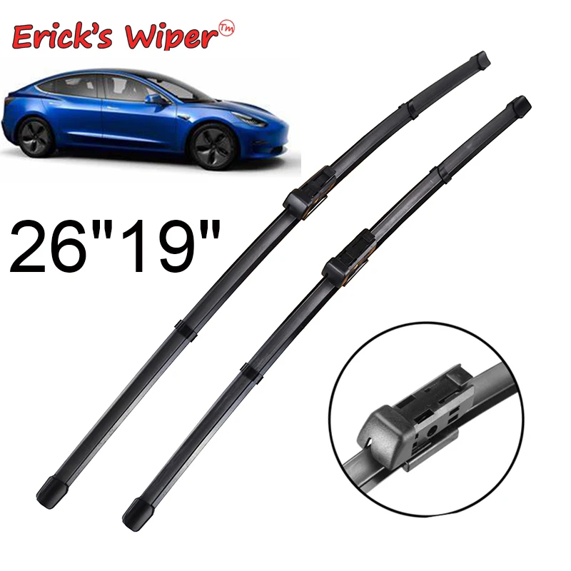 

Erick's Wiper LHD Front Wiper Blades For Tesla Model 3 2017 - 2023 Windshield Windscreen Window Brushes Wipers 26"+19"