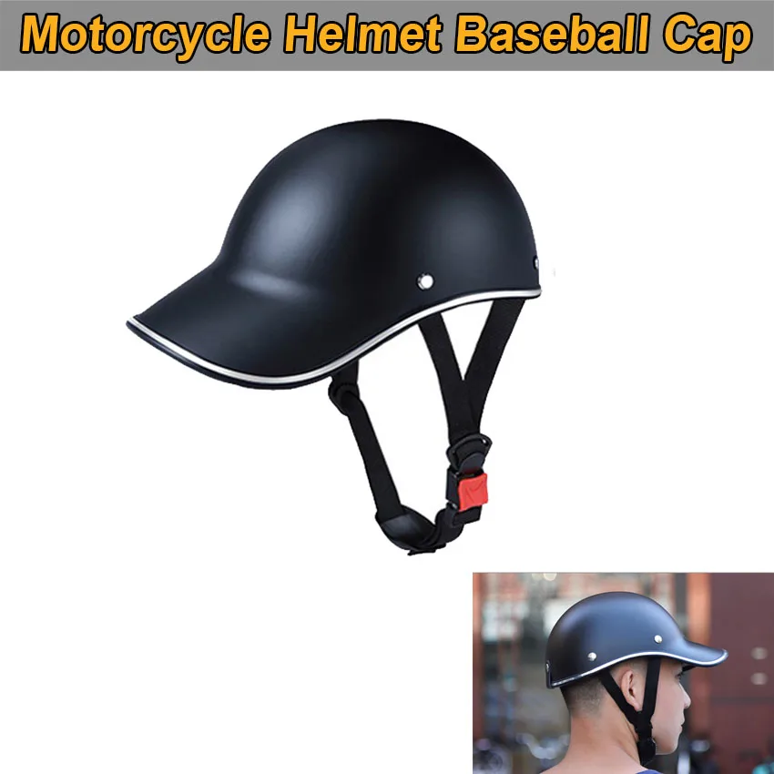 

Motorcycle Safety Hard Hat Helmet Baseball Cap Style Half Face Helmet Electric Scooter Bicycle Men And Women Classic Anti-UV