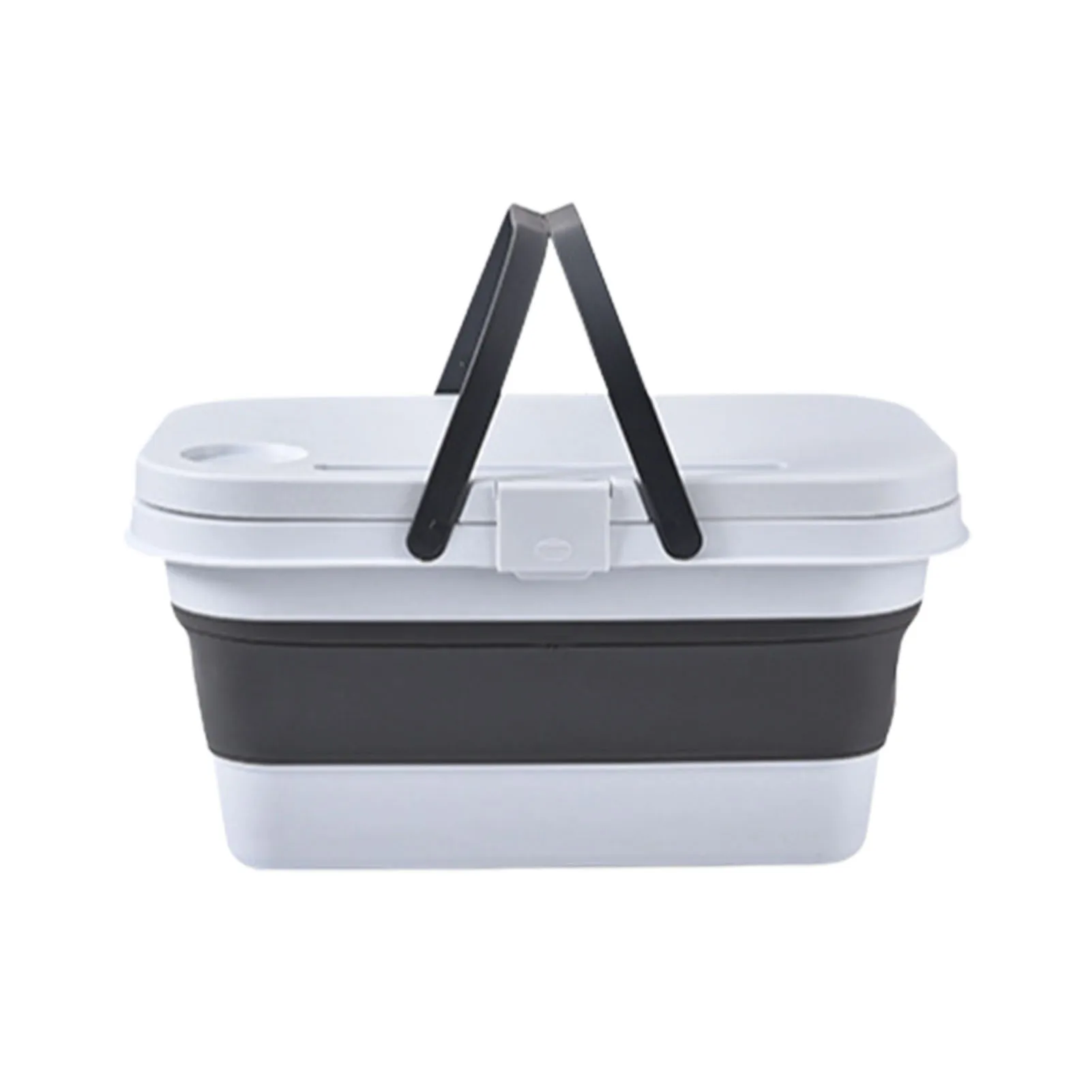 

Foldable Picnic Box With Small Table Portable Storage Container For Fruit Veggies Snacks Drinks Picnic Organizing Tool For