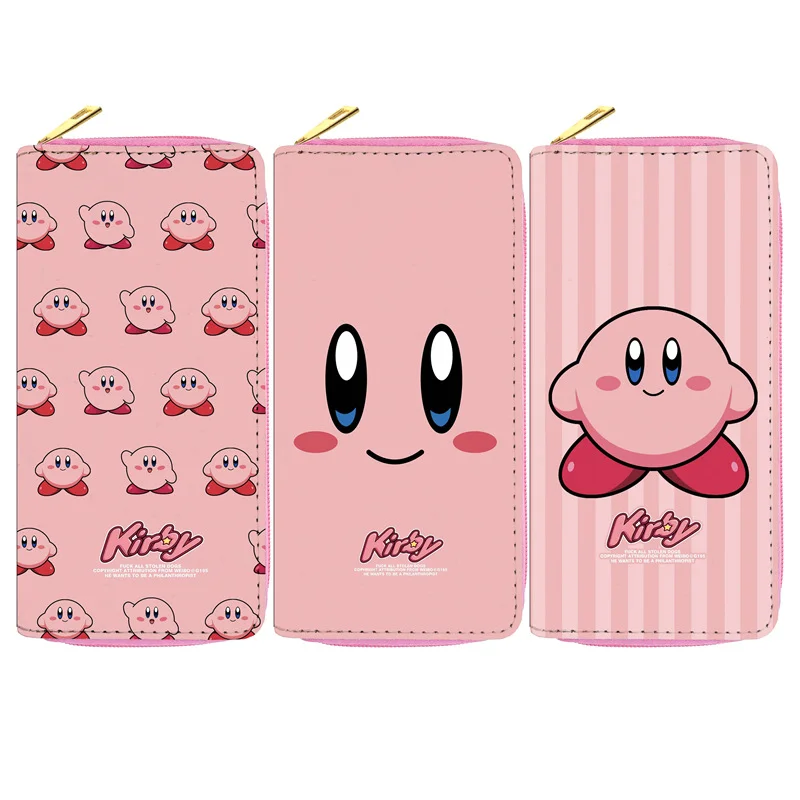 

Мультяшный кошелек Kirby из искусственной кожи аниме женский студенческий длинный дорожный Кошелек для монет портативная модная сумка для хранения кредитница подарки