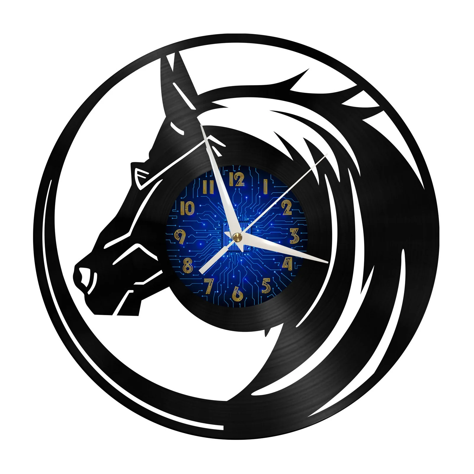 

Horse 6 Vinyl Record Wall Clock for Kitchen Wall Decor Wall Art