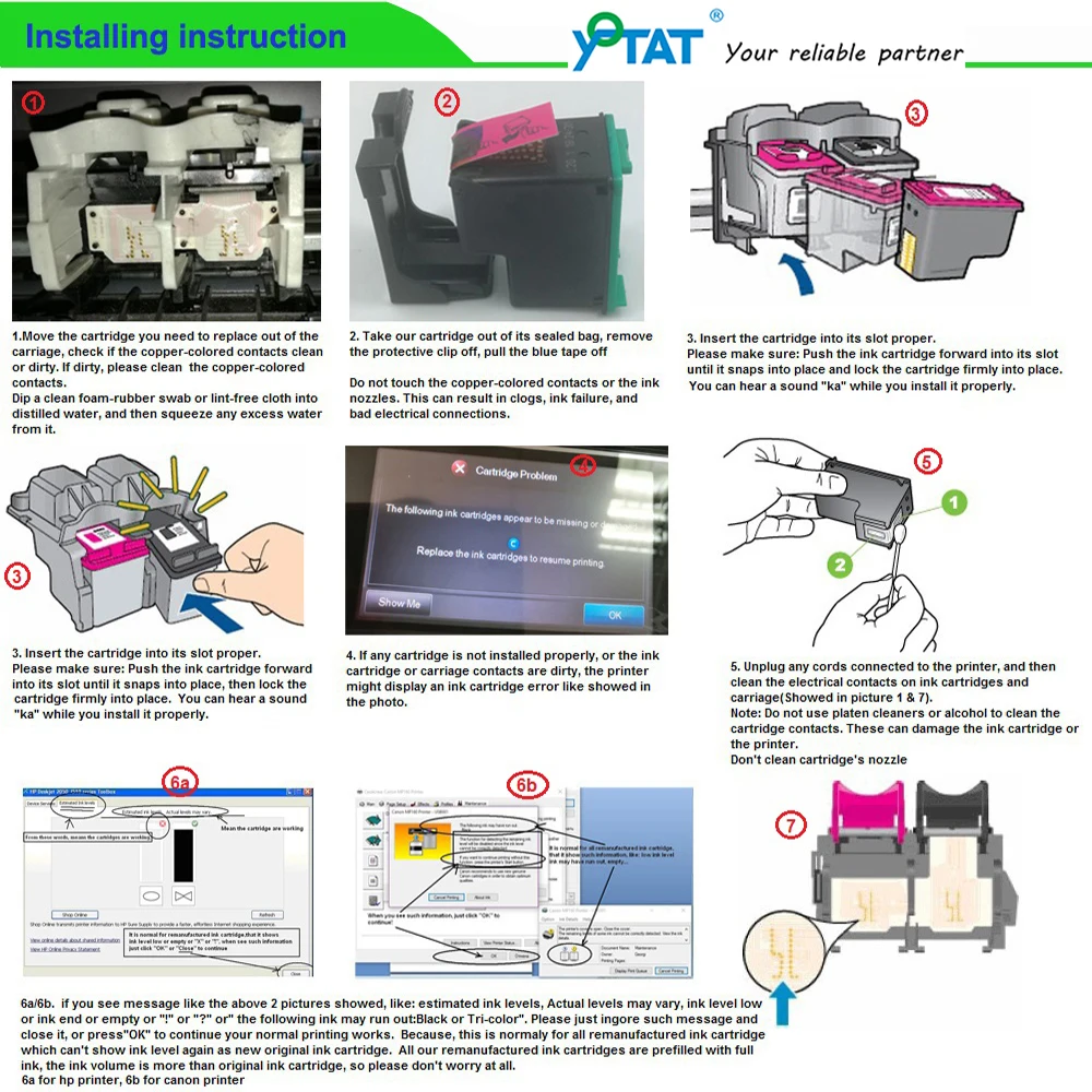 Сменный чернильный картридж для HP 96 C8767W 97 C9363W Officejet 6210se 6213 6215 7210se 7213 7310se 7313 7410se 7413