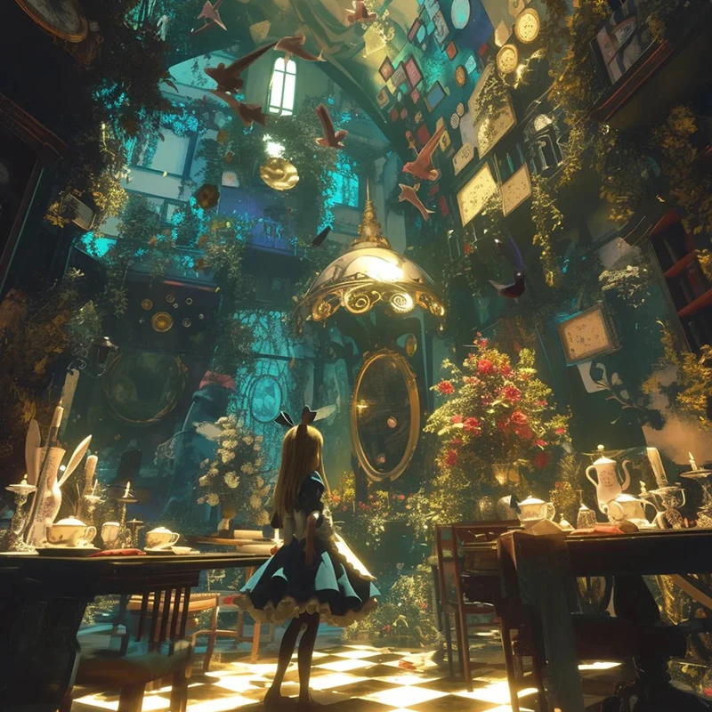 DIY Комплект Алмазной Живописи Алиса В Стране Чудес Мультфильм Мозаика Горный