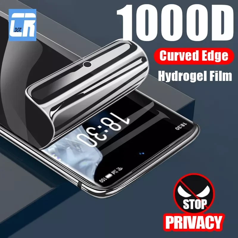 

Curved Edge Anti Spy Hydrogel Film For Huawei P50 P40 P30 Pro Nova 8 Privacy Screen Protector for Honor 50 30 Pro Soft Film