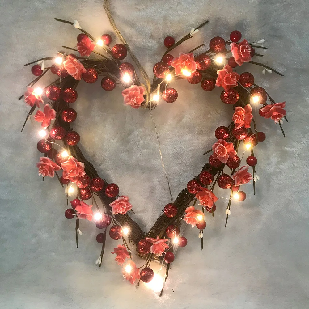 

Wreath Door Christmas Garland Berry Red Winter Front Artificial Twig Xmas Tree Staircase Hanger Mantle Fireplace Holiday Garland