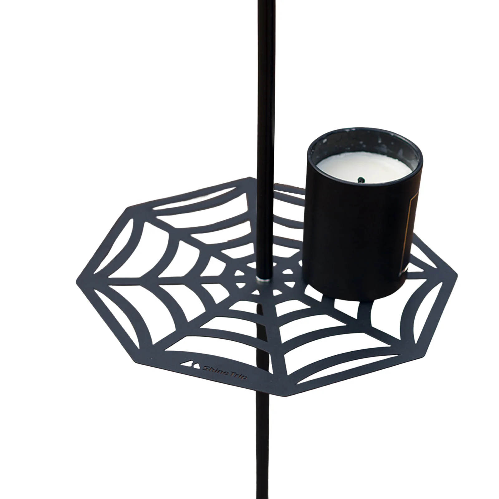 

Light Pole Tray Holder Stainless Steel Storage Shelf Portable Light Stand Camping Equipment Convenient To Use Outdoor Garden