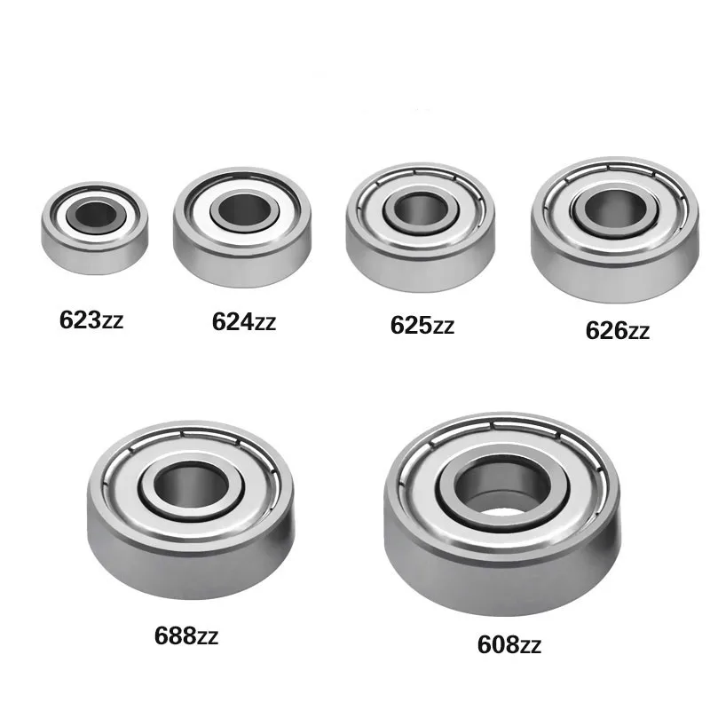 

60pc 608zz 623zz 624zz 625zz 688zz 626 Miniature Bearing Carbon Steel 3D Printer Wheel Deep Groove Ball Bearing 8x22x7Assortment