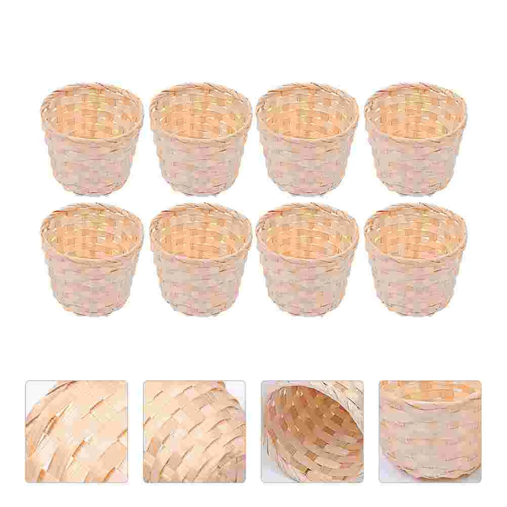 

Basket Baskets Storage Jewelryflower Organizer Box Mini Crafts Organizing Weaving Woven Sundriesdesktop Container Pot Snacks