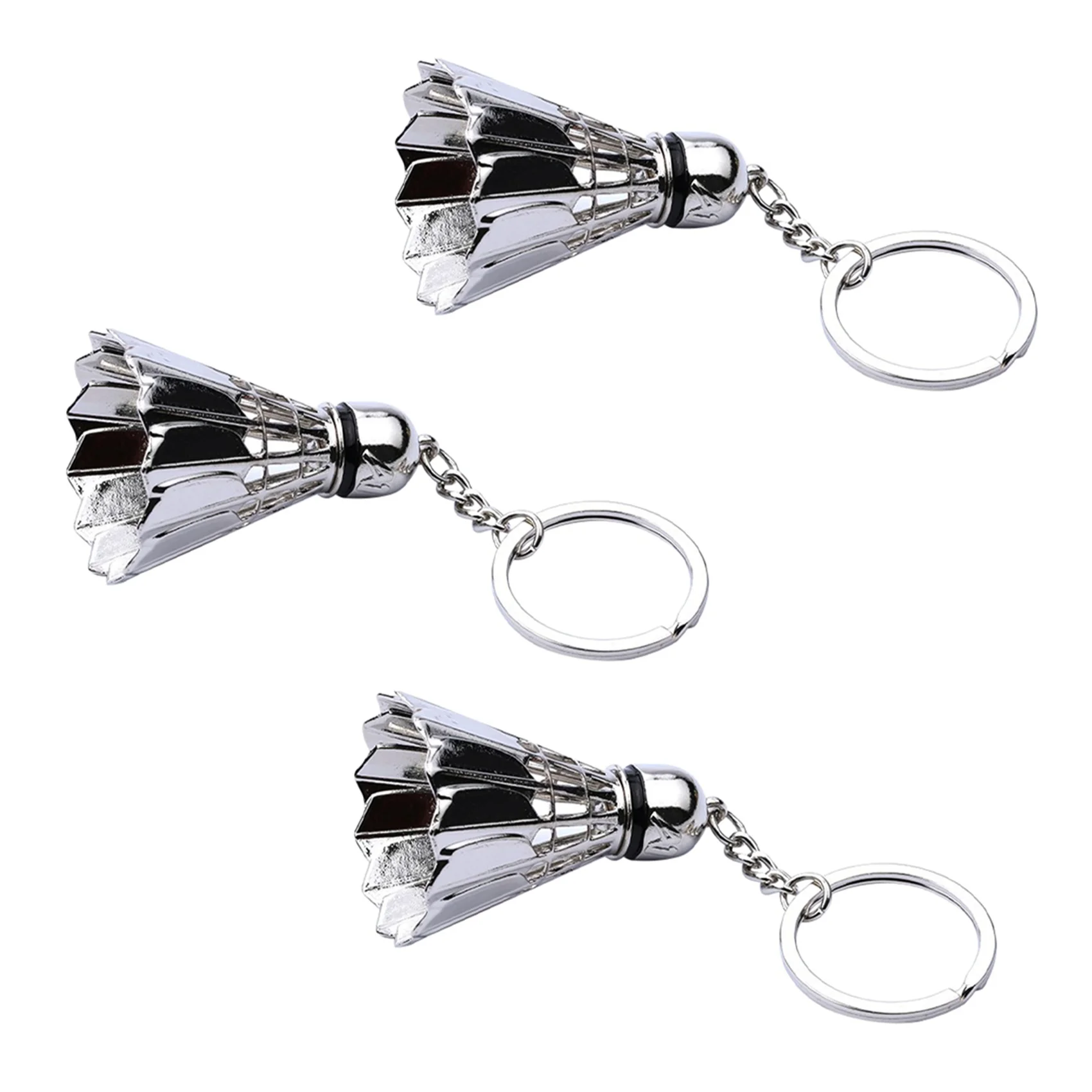 

3X Creative Metal Badminton Key Chain Badminton Tournament Souvenir Key Chain Pendant Sports Sports Cute Pendant