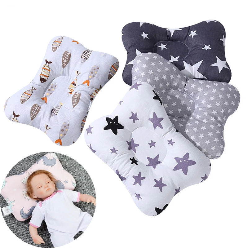 

Подушка для младенцев 0-3 лет, вогнутая Подушка с мультяшным принтом для кормления новорожденных, с поддержкой сна