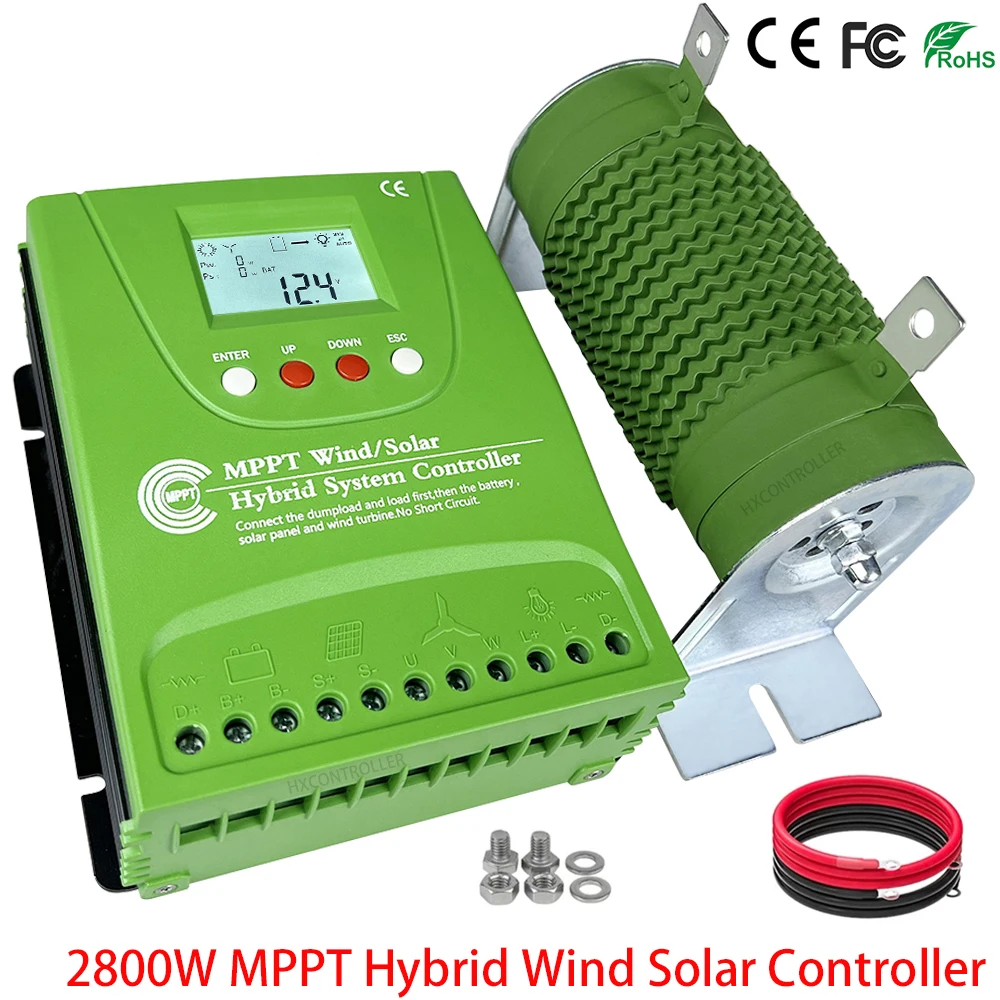 

12V 24V 48V MPPT Wind Solar Power Charge Controller 20A 30A 40A 50A 1600W Wind Turbine And 1200W Solar Panel Regulator With LCD