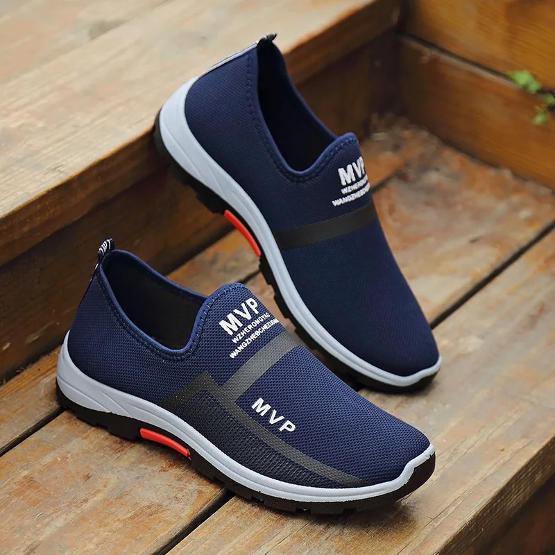 

Sports shoes 2022 new men's shoes fashion fly woven lace up running shoes breathable Korean fashion shoes