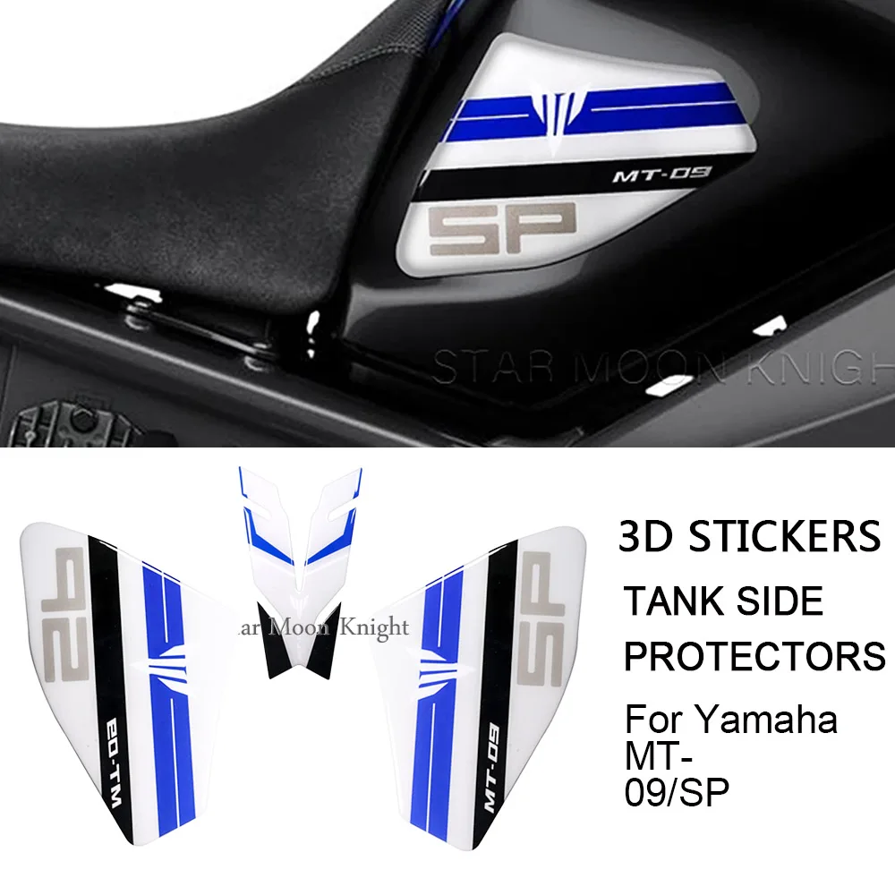 

3D Epoxy Resin Sticker Motorcycle Accessories Tank Pad Side Anti Scratch Decal Suit For Yamaha MT-09 MT 09 MT09 SP from 2021 -