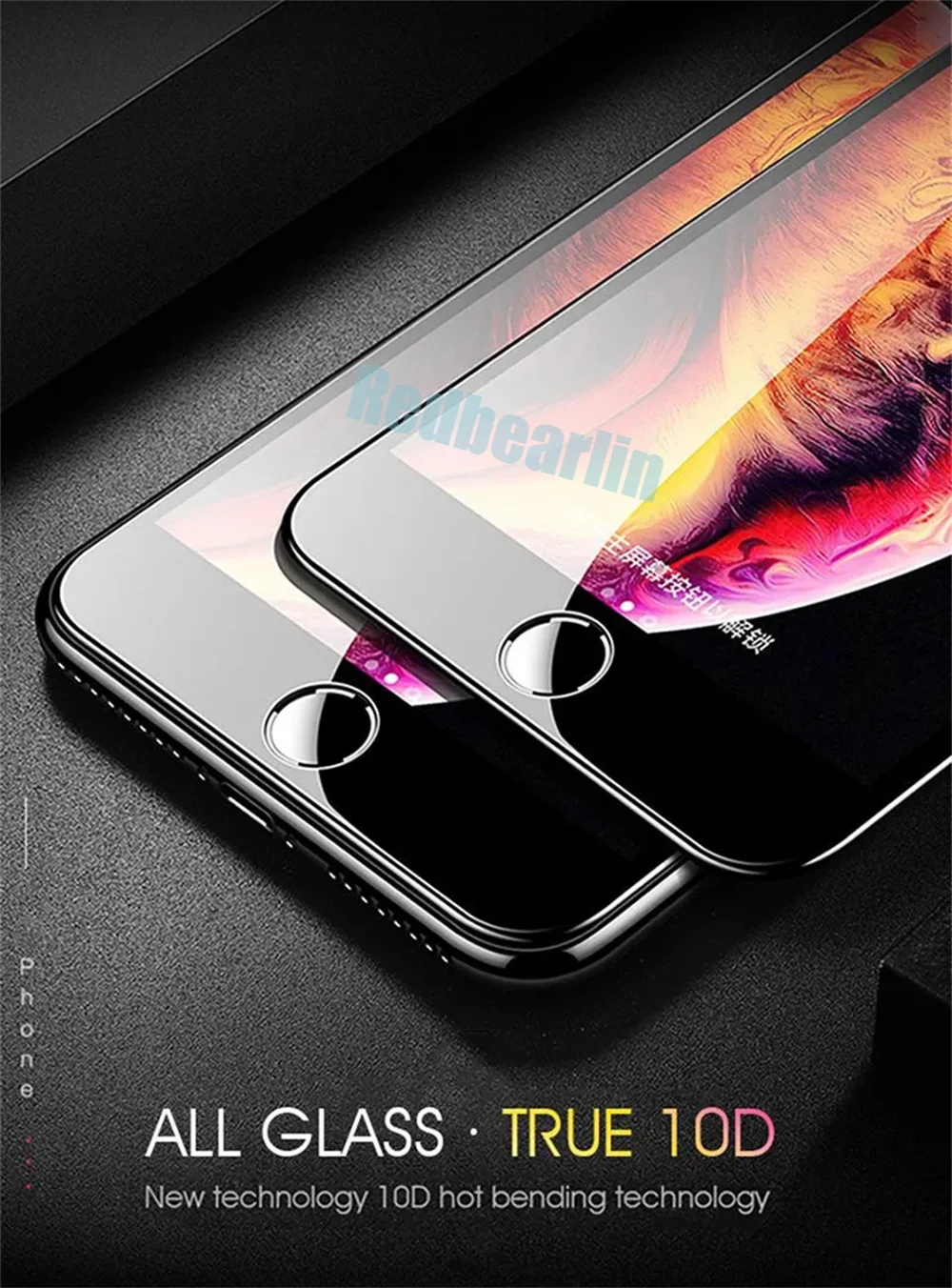 50pcs Full Cover 9H 10D HD Tempered Glass Screen Protector Film Guard For iPhone 14 13 12 11 Pro Max 7 8 x xr xs max With Box