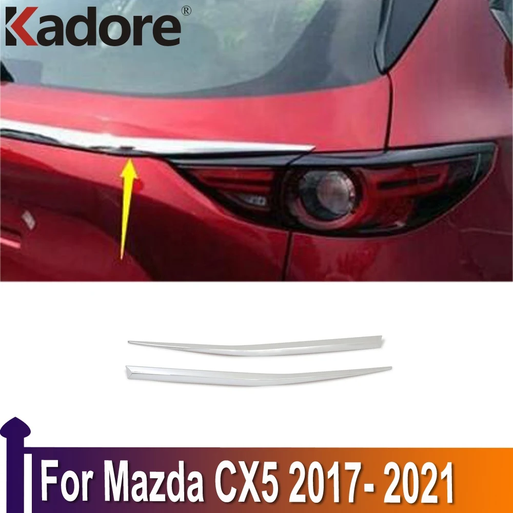 

Задняя Крышка багажника, обшивка для Mazda CX-5 CX5 2017 2018 2019 2020 2021 второго поколения, хромированный АБС-пластик, автомобильный Стайлинг, автомобил...