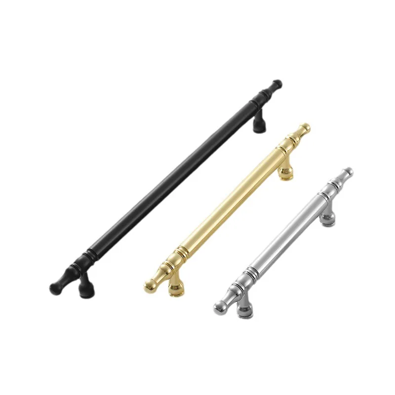 Роскошные Ручки для ванной комнаты черные золотые ручки мебели серебряные