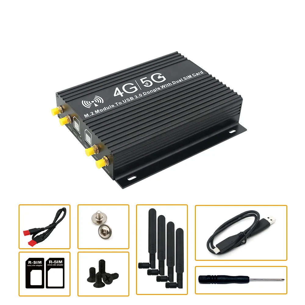 

Адаптер NGFF M.2 4G/Φ для USB 3,0 с кулером/слотом для двух SIM-карт