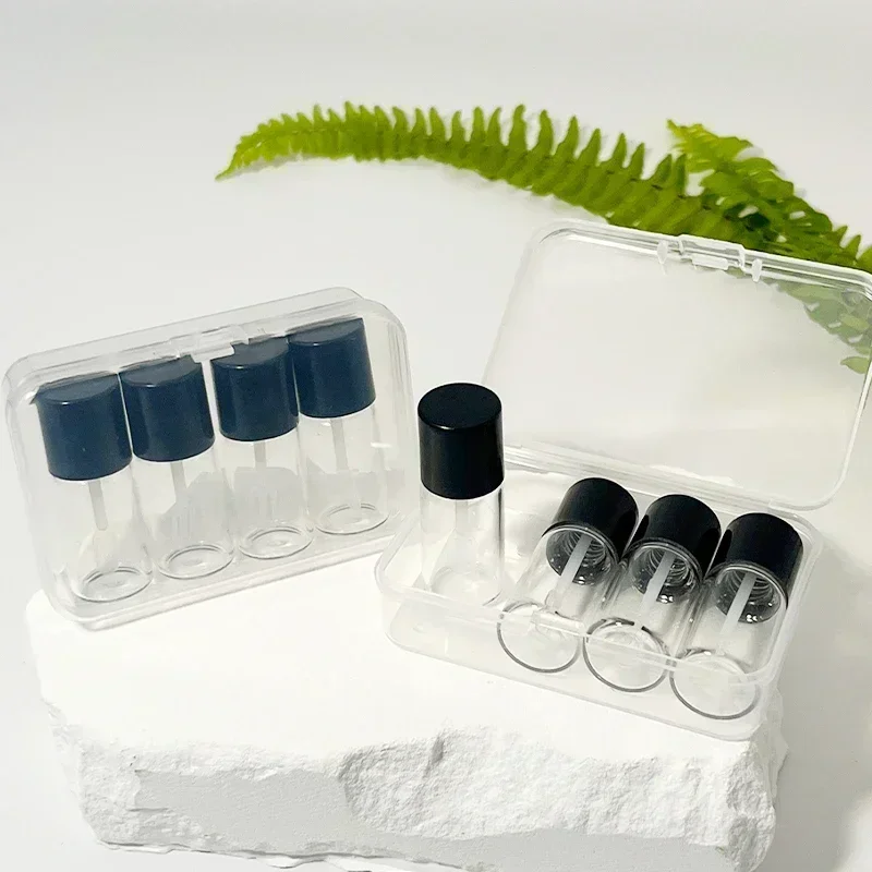 Мини-стеклянные бутылки с лопаточкой 4/5 шт