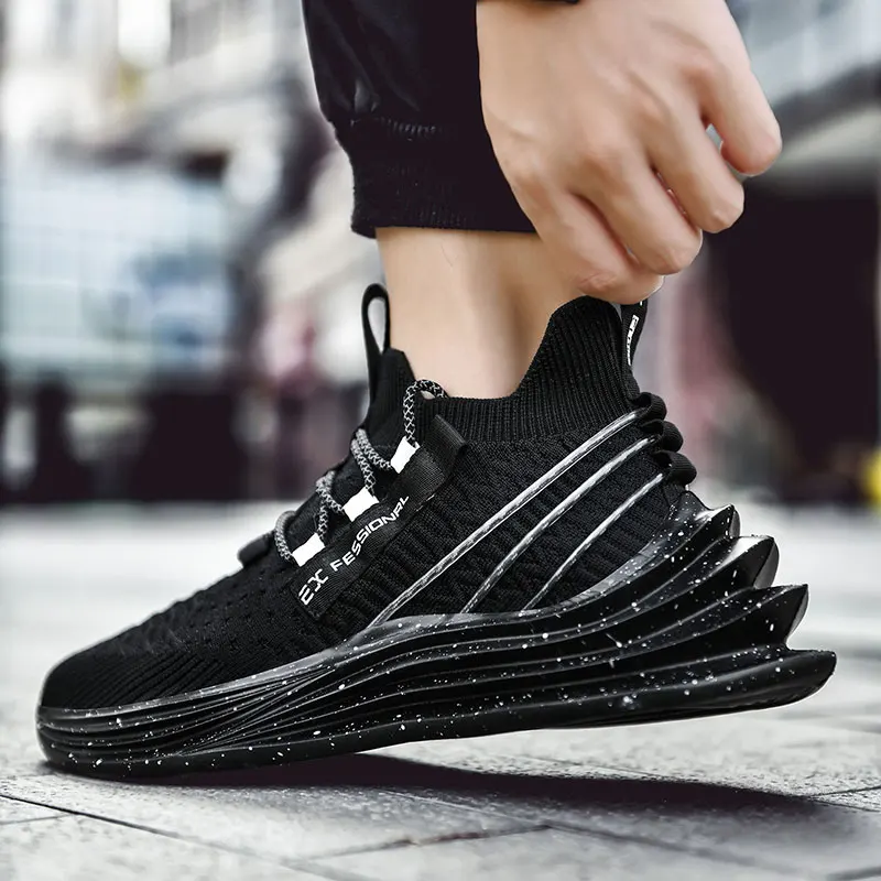 Big Size Sneakers Shoes for Men Lightweight Breathable Running Walking Male Footwear Soft Sole Lace-up Shoes Man Scarpe Uomo