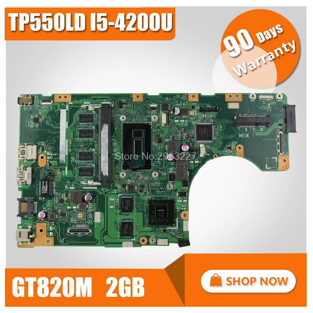 

Для Asus TP550LD I5-4200U материнская плата для ноутбука TP550LD REV2.0 Встроенная DDR3L 4 Гб памяти 100% протестированная материнская плата