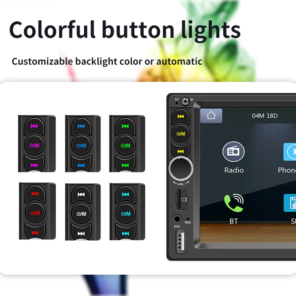 

Автомобильный MP5-плеер F710C, MP5-плеер с поддержкой мобильного интернет, с сенсорным экраном, с дистанционным управлением, 2 DIN, 7 дюймов